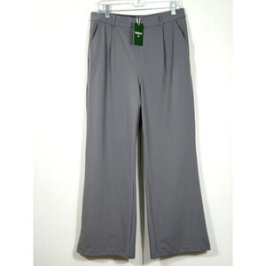 Halara Flex High Waisted Pocket Straight Leg Day Stretch Work Pants Grey Large